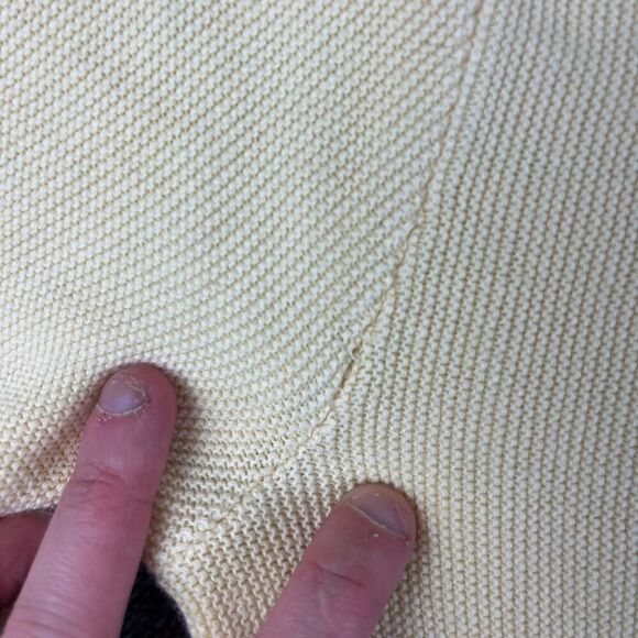 Vtg Arnold Palmer Robert Bruce V-Neck Sweater Light Yellow Men's XL Made In USA - Picture 8 of 11